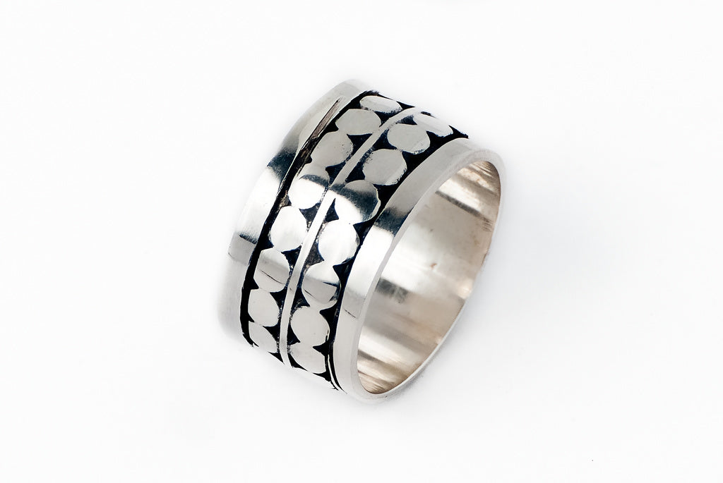 Ring Man Spinning Arma - Bambu Silver Jewellry