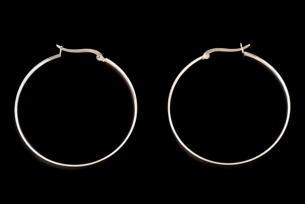 Earring Aro Tipis 0.5 x 45 cm - Bambu Silver Jewellry