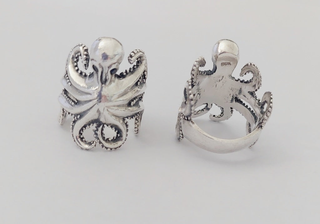 Ring Octopus 3cm - Bambu Silver Jewellry